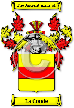 La Conde Family Crest Download (jpg) Legacy Series - 150 DPI
